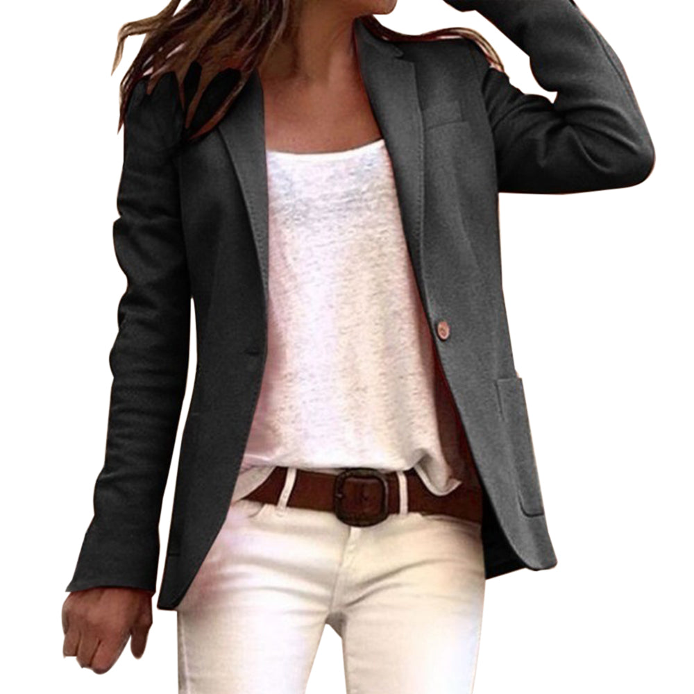 Jareth | Blazer da donna slim a maniche lunghe con bottoni rovesciati