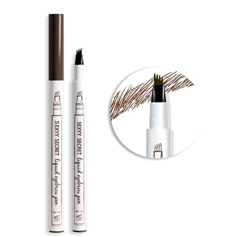 Penna per sopracciglia marrone con punta a pettine, ideale per un trucco preciso e naturale. Perfetta per definire e riempire le sopracciglia.